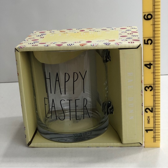 Rae Dunn Cup Happy Easter Clear 18 oz Mug Coffee Tea Enchante New - Picture 10 of 11